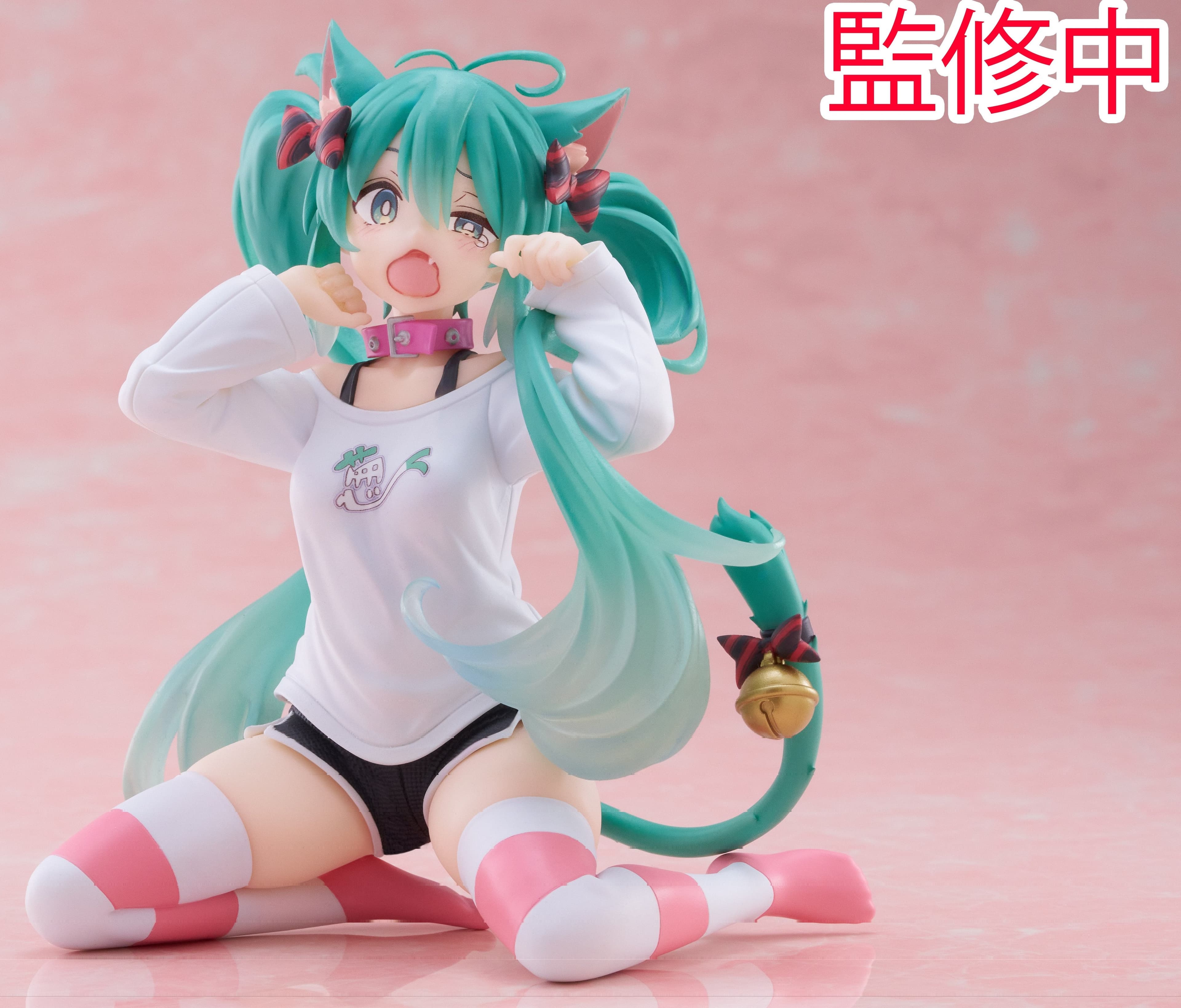 Hatsune Miku Desktop Cute Figure Nekomimi Cat Ear T-shirt Ver.